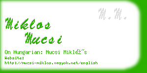 miklos mucsi business card